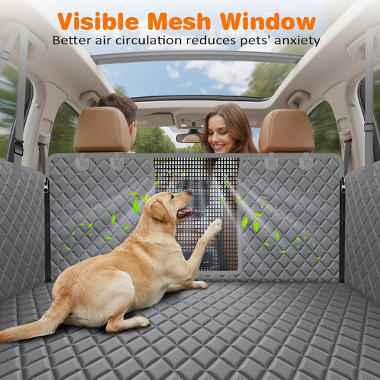 4 in 1 Dog Car Seat Cover for Back Seat, Waterproof Hammock