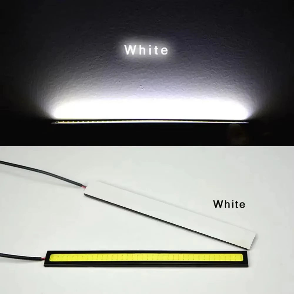 2Pcs Ultra Thin Bright LED Car COB Daytime Running Lights Waterproof Night Lighting Decorative Ambient Lamp Bar 12V Universal