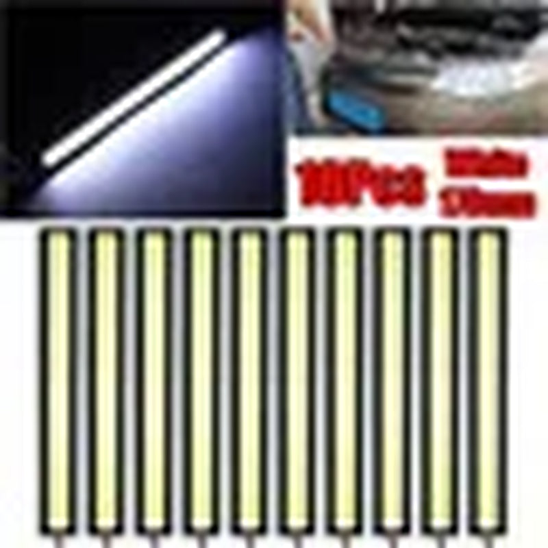 2Pcs Ultra Thin Bright LED Car COB Daytime Running Lights Waterproof Night Lighting Decorative Ambient Lamp Bar 12V Universal